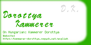 dorottya kammerer business card